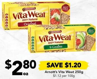 Drakes Arnott's Vita Weat 250g offer