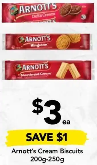 Drakes Arnott's Cream Biscuits 200g-250g offer