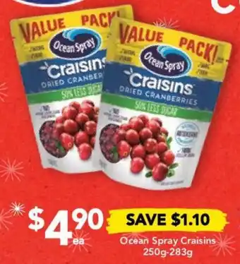 Ocean Spray Craisins 250g-283g