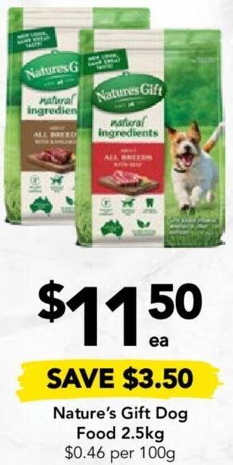 Drakes Nature's Gift Dog Food 2.5kg offer
