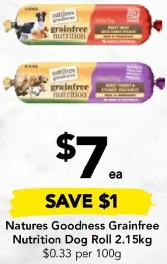 Drakes Natures Goodness Grainfree Nutrition Dog Roll 2.15kg offer