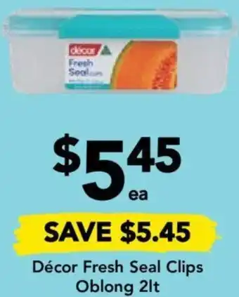 Drakes Décor Fresh Seal Clips Oblong 2lt offer