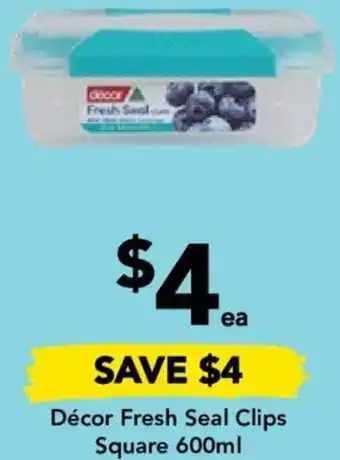 Drakes Décor Fresh Seal Clips Square 600ml offer