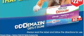 Chemist Warehouse Demazin Allergy + Hayfever Relief 80 Tablets offer
