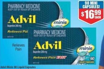 Chemist Warehouse Advil Minis 90 Liquid Capsules offer
