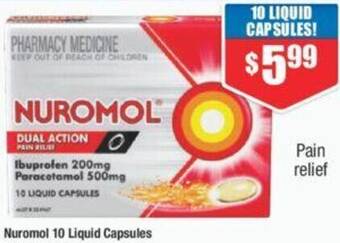 Chemist Warehouse Nuromol 10 Liquid Capsules offer