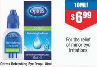 Chemist Warehouse Optrex Refreshing Eye Drops 10ml offer