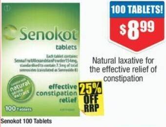 Chemist Warehouse Senokot 100 Tablets offer