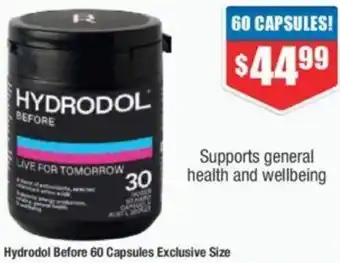Chemist Warehouse Hydrodol Before 60 Capsules offer
