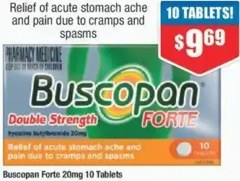 Buscopan Forte 20mg 10 Tablets