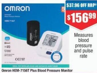 Chemist Warehouse Omron HEM-7156T Plus Blood Pressure Monitor offer