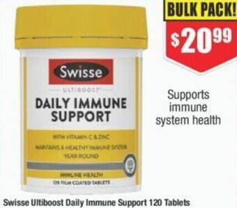 Chemist Warehouse Swisse Ultiboost Daily Immune Support 120 Tablets offer