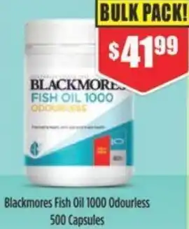 Chemist Warehouse Blackmores Fish Oil 1000 Odourless 500 Capsules offer