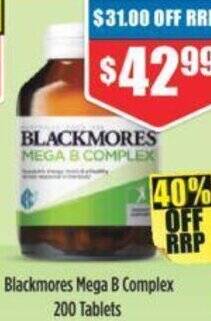 Chemist Warehouse Blackmores Mega B Complex 200 Tablets offer