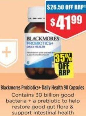 Chemist Warehouse Blackmores Probiotics+ Daily Health 90 Capsules offer