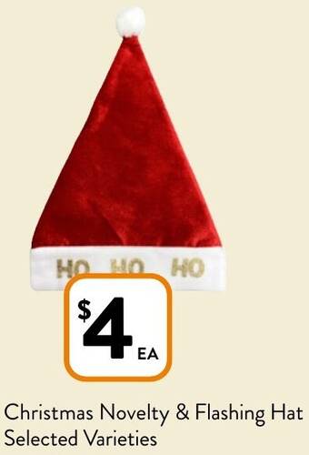 Foodworks Christmas Novelty & Flashing Hat offer