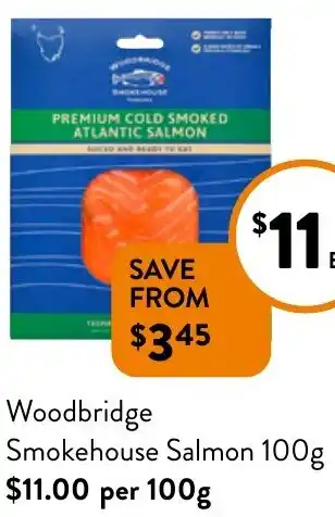 Foodworks Woodbridge Smokehouse Salmon 100g offer