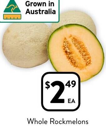 Foodworks Whole Rockmelons offer