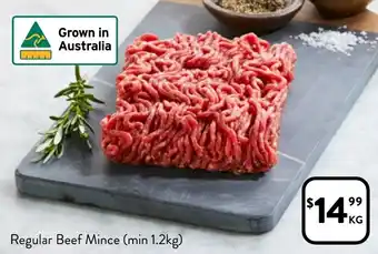 Foodworks Regular Beef Mince (min 1.2kg) offer
