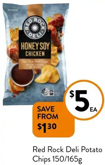 Red Rock Deli Potato Chips 150/165g