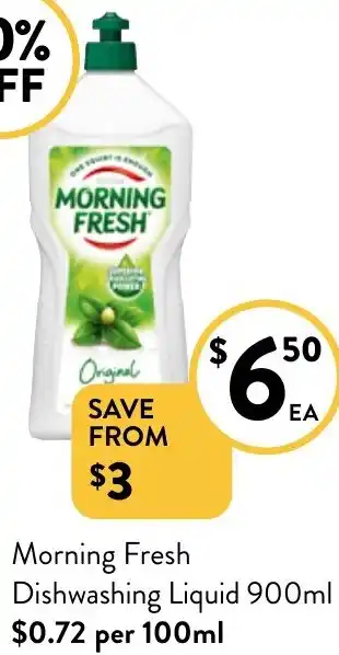 Foodworks Morning Fresh Dishwashing Liquid 900ml offer