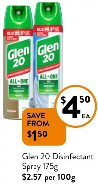 Glen 20 Disinfectant Spray 175g