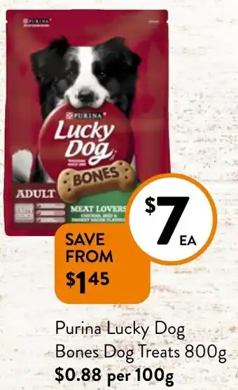 Foodworks Purina Lucky Dog Bones Dog Treats 800g offer