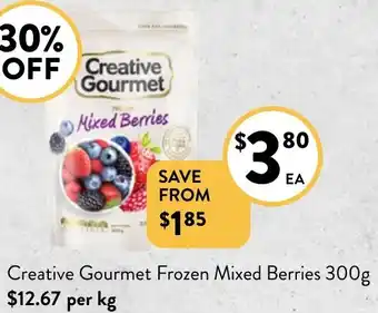 Foodworks Creative Gourmet Frozen Mixed Berries 300g offer