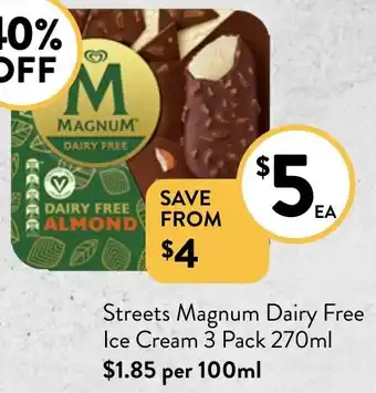 Streets Magnum Dairy Free Ice Cream 3 Pack 270ml