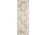 LivingStyles Avenue No.701 Tribal Runner Rug, 400x80cm, Dusty Pink / Grey offer