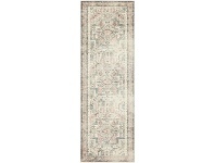 LivingStyles Avenue No.704 Tribal Runner Rug, 400x80cm, Grey / Pink offer