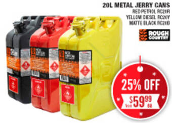 Opposite Lock 20L METAL JERRY CANS offer