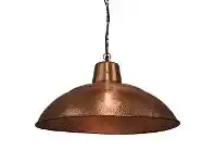 LivingStyles Riva Perforated Iron Dish Pendant Light, Antique Copper offer