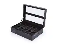 Bevilles Jewellery Wolf Memento Mori 10Pc Watch Box Black offer