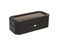 Bevilles Jewellery Wolf Windsor 5 Pc Watch Box Brown/Orange offer