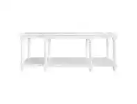LivingStyles Providence Birch Timber Console Table, 200cm, White offer
