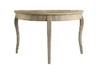 LivingStyles Rosford Oak Timber Semi Round Console Table, 120cm, Weathered Oak offer