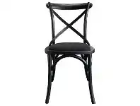 LivingStyles Kasan Oak Timber Cross Back Dining Chair, Linen Seat, Black Oak offer