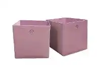 Officeworks J.Burrows Large Collapsible Storage Cubes 2 Pack Pink offer