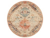 LivingStyles Legacy No.854 Bohemian Round Rug, 200cm, Cream offer