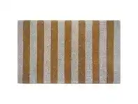 LivingStyles Jesmond Hand Loomed Premium Coir Doormat, 80x50cm, Natural / White offer