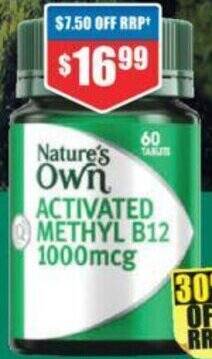 Chemist Warehouse Nature's Own ACTIVATED METHYL B12 offer