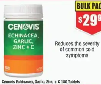 Cenovis Echinacea, Garlic, Zinc + C 180 Tablets