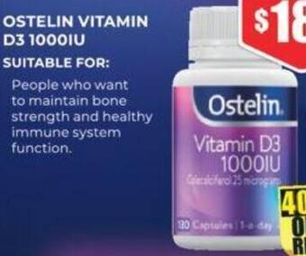 Chemist Warehouse OSTELIN VITAMIN D3 1000IU offer