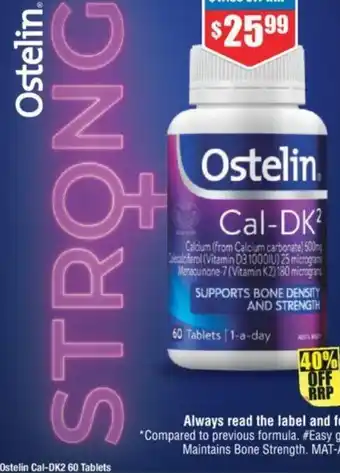 Chemist Warehouse Ostelin Cal-DK2 60 Tablets offer