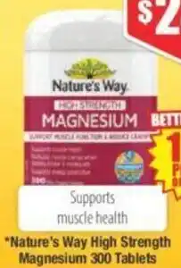 Chemist Warehouse Nature's Way High Strength Magnesium 300 Tablets offer