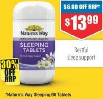 Chemist Warehouse Nature's Way Sleeping 60 Tablets offer
