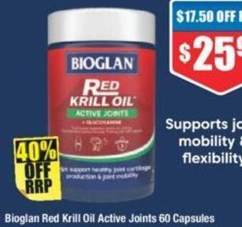 Chemist Warehouse Bioglan Red Krill Oil Active Joints 60 Capsules offer