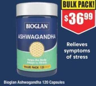 Chemist Warehouse Bioglan Ashwagandha 120 Capsules offer