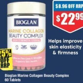Chemist Warehouse Bioglan Marine Collagen Beauty Complex 60 Tablets offer